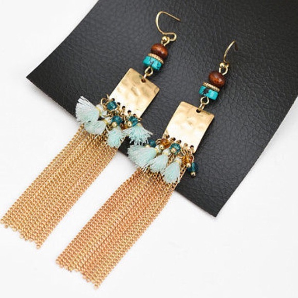 Jewelry - 1 left-New-Vintage Style Tassel Earrings